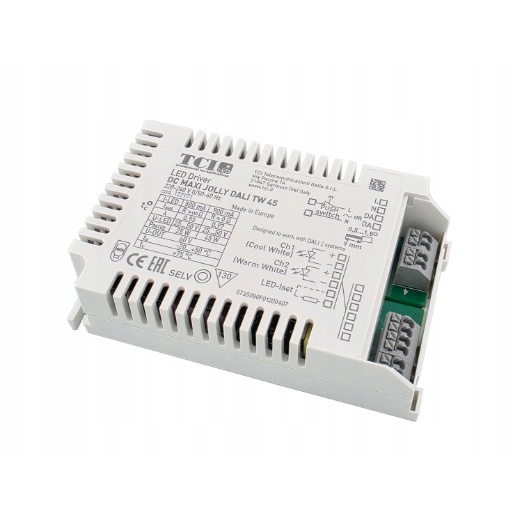 Zasilacz LED DC MAXI JOLLY DALI TW 45W 900mA Zasilacz LED DC MAXI JOLLY DALI TW 45W 900mA