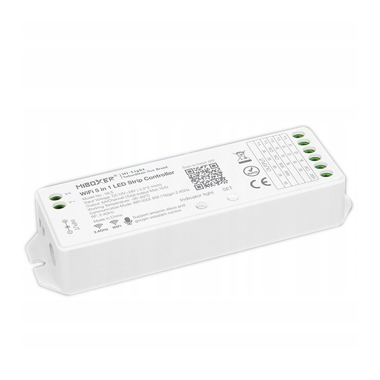 Sterownik do taśm LED Miboxer WL5 Milight TUYA WIFI 5w1 RGB RGBW RGB+CCT Sterownik do taśm LED Miboxer WL5 Milight TUYA WIFI 5w1 RGB RGBW RGB+CCT