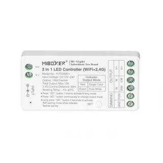 MiBoxer FUT035W+ Sterownik LED CCT 12–24V 2.4GHz ściemnianie 1-strefowy
