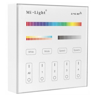 Miboxer B4 Pilot ścienny LED RGB+CCT 4-strefowy 2.4GHz Milight biały