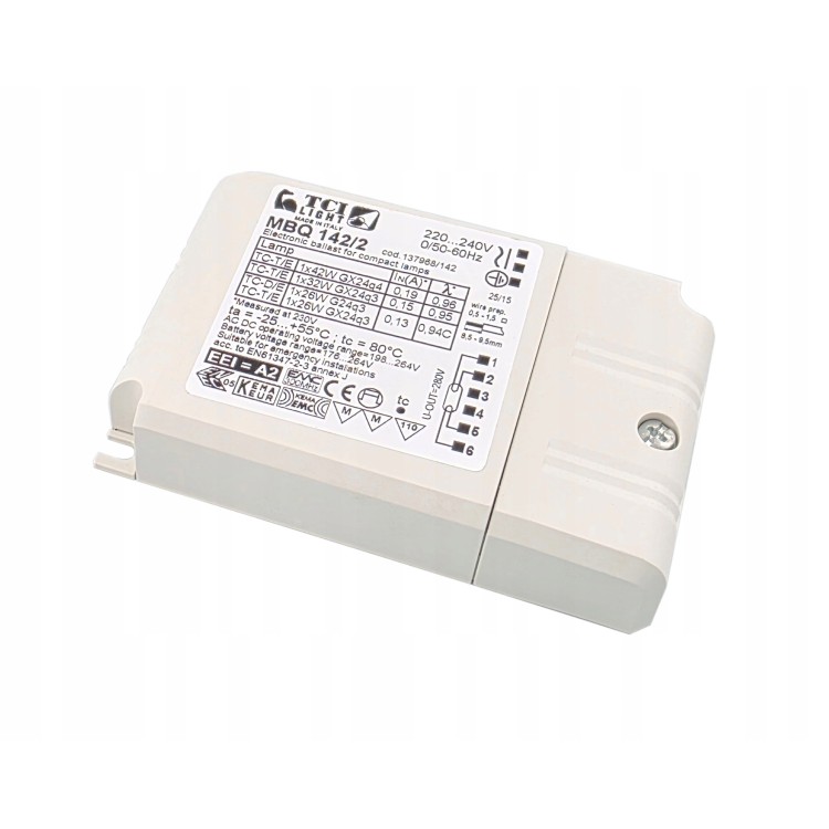 Statecznik elektroniczny TCI MBQ142/2 26W 32W 40W Statecznik elektroniczny TCI MBQ142/2 26W 32W 40W