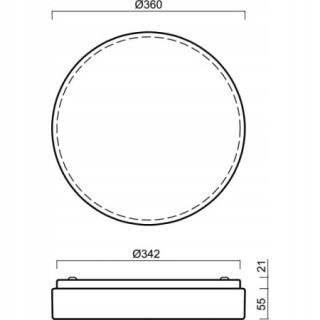 Lampa Osmont 67700 DELIA 2A LED-1L17B05KN73/PC19 4000# 19W IP54