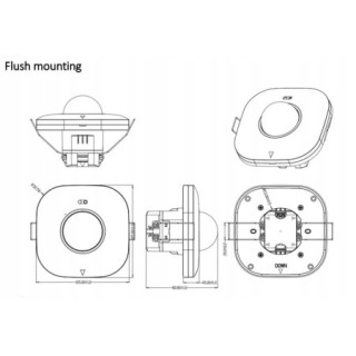 Czujnik ruchu do LED PIR ON/OFF 800W 360st 8m wysokość Merrytek MSA050S IR