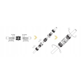 Wodoodporne złącze elektryczne Damik KON25 5PIN IP68 450V bezśrubowe
