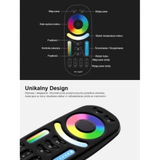 MiBoxer FUT092-B Pilot taśmy LED RGB/CCT 4 strefy czarny 2,4G
