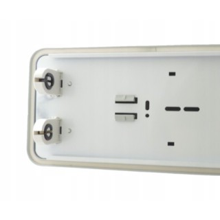 OPRAWA LAMPA HERMETYCZNA 120cm na świetlówki LED KLOSZPC KLIPSY STAL