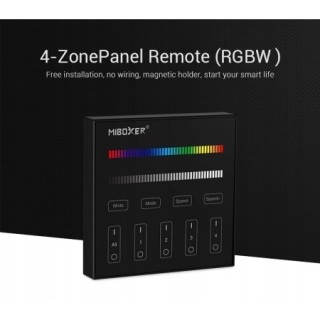 MiBoxer B3-B Naścienny pilot LED RGBW 4-strefowy 2.4GHz Dotykowy panel