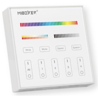 Miboxer B4 Pilot ścienny LED RGB+CCT 4-strefowy 2.4GHz Milight biały