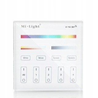 Miboxer B4 Pilot ścienny LED RGB+CCT 4-strefowy 2.4GHz Milight biały