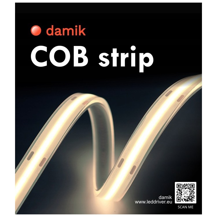 Taśma LED Neon COB 24V 1m 320led/m BARWA BIAŁA CIEPŁA 8mm 3000K