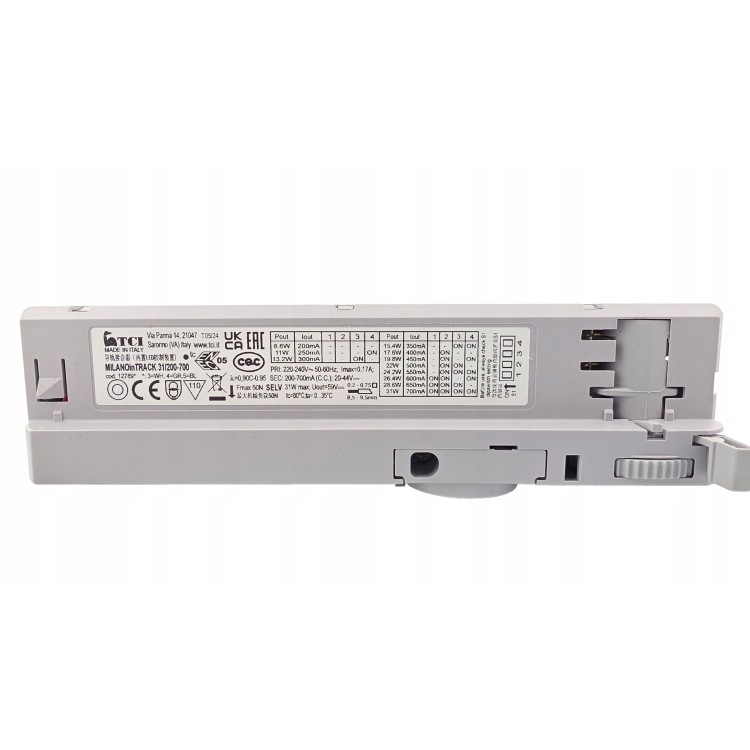 TCI MILANOinTRACK 31 700mA 127894 szary intrack LED do szynoprzewodu 3 faz