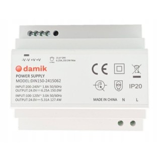 Zasilacz LED na szynę DIN DAMIK DIN150 24V 6.25A 150W