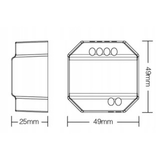 MiBoxer PUSH1 dopuszkowy moduł ściemniający PUSH 2.4 GHz RGB+CCT milight