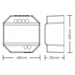 MiBoxer PUSH1-3 dopuszkowy moduł ściemniający PUSH 3 strefy 2.4 GHz Milight