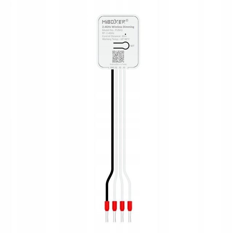 MiBoxer PUSH2 bezprzewodowy moduł ściemniający PUSH 2.4 GHz RGB+CCT Milight