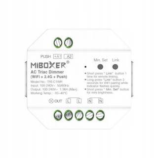 MiBoxer TRI-C1WR ściemniacz Dimmer Triac AC WiFi 2.4 GHz RF PUSH Milight