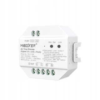 MiBoxer TRI-C1ZR ściemniacz Dimmer Triac AC Zigbee 3.0 + 2.4 GHz RF + PUSH