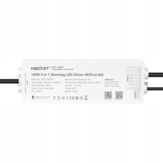 MiBoxer WP5-P150V24 Zasilacz LED 150W 5w1 RGBW CCT WiFi + 2.4G IP67 Milight