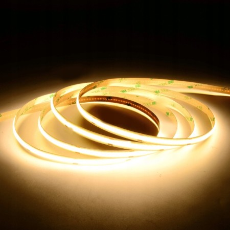 DAMIK Taśma LED COB 24V 10W/m 3000K CRI80 320 LED/m 5m IP20