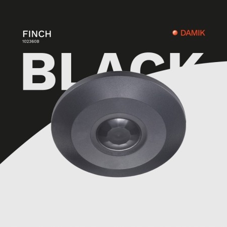 DAMIK Czujnik czujka ruchu PIR natynkowy sufitowy Finch 360° 2000W czarny
