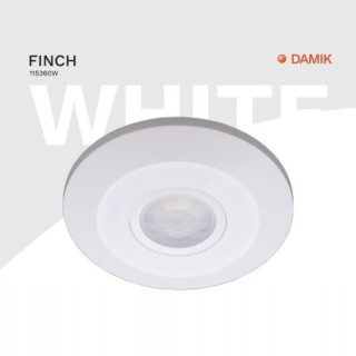 DAMIK Czujnik czujka ruchu PIR natynkowy sufitowy Finch 360° 2000W biały