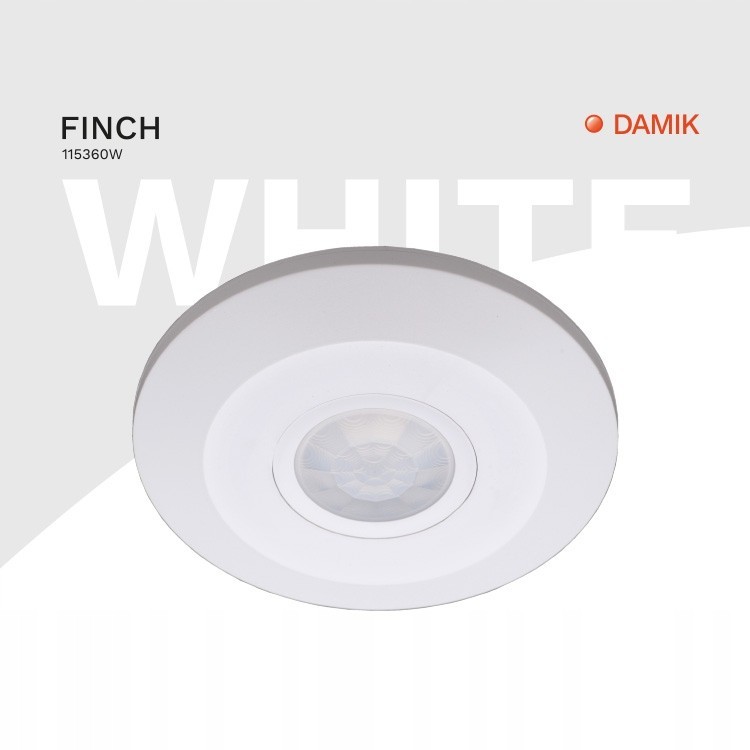 DAMIK Czujnik czujka ruchu PIR natynkowy sufitowy Finch 360° 2000W biały