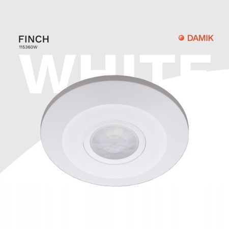 DAMIK Czujnik czujka ruchu PIR natynkowy sufitowy Finch 360° 2000W biały