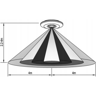 DAMIK Czujnik czujka ruchu PIR natynkowy sufitowy Finch 360° 2000W biały