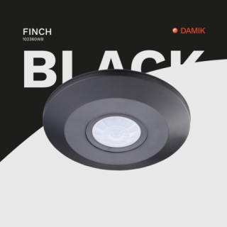 DAMIK Czujnik czujka ruchu PIR natynkowy sufitowy Finch 360° 2000W czarny