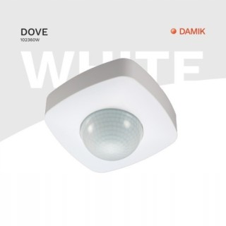 DAMIK Czujnik czujka ruchu PIR Dove 360° 2000W Biały natynkowy sufitowy