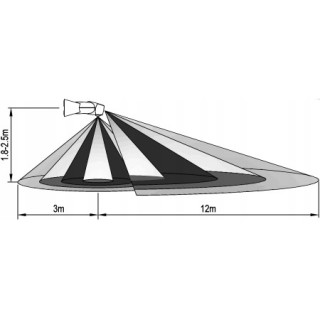 DAMIK Czujnik czujka ruchu PIR natynkowy Rubin 180°/360° 1200W Biały IP65