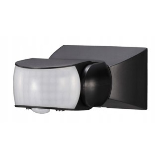 DAMIK Czujnik czujka PIR natynkowy Rubin 180°/360° 1200W Czarny IP65