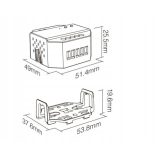 MiBoxer TRI-C1 Ściemniacz Dimmer AC 100-240V 2.4GHz RF Push 0-100% 150/300W