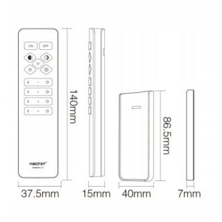 MiBoxer C1-W Pilot 4-strefowy 2.4GHz Regulacja jasności barwy bieli biały