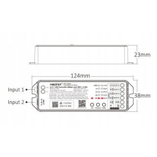 MiBoxer ML5 Kontroler LED 5w1 Matter Over WiFi + 2.4GHz RF RGB+CCT, Tuya