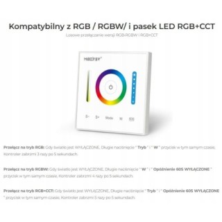 MiBoxer P3 Panel dotykowy LED 3 w 1 (RGB/RGBW/RGB+CCT) 2.4GHz milight