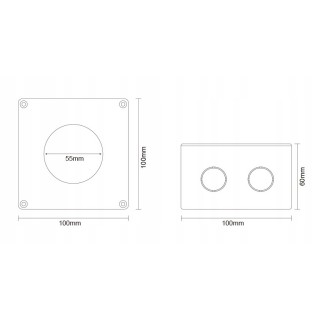 MiBoxer HPS1-AM100 obudowa montażowa PVC natynkowa do czujnika HPS1-RF