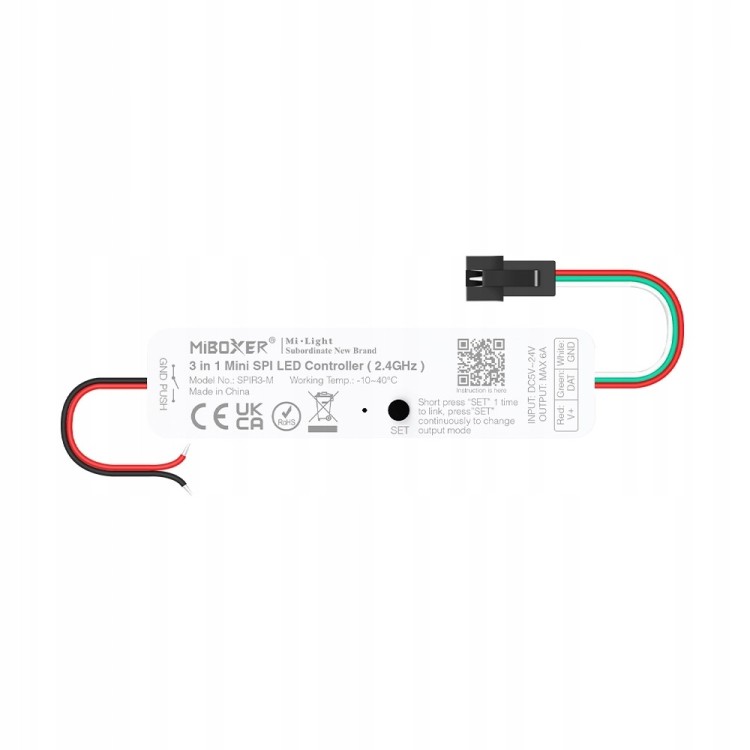 MiBoxer SPIR3-M 3w1 Mini Kontroler sterownik cyfrowy SPI LED 2.4GHz