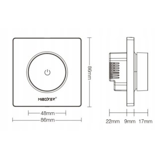 MiBoxer TRI-K1ZR ściemniacz obrotowy Zigbee 3.0 + 2.4GHz Tuya Smart