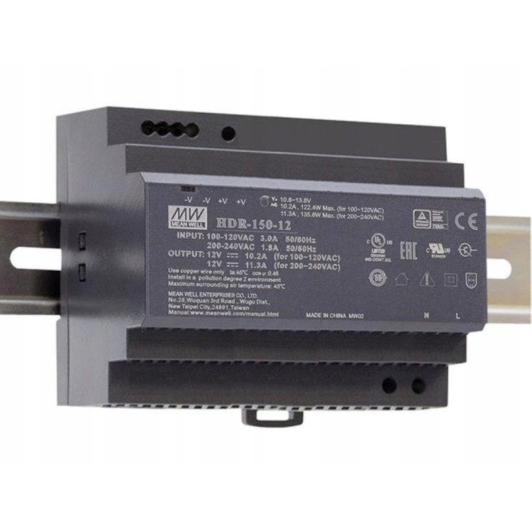 Zasilacz led na szynę DIN RAIL HDR -150-12