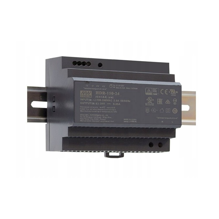 Zasilacz led na szynę DIN RAIL MEAN WELL HDR-150-24