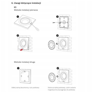 MIBOXER MILIGHT PILOT PANELOWY CCT BIAŁY K3 NA MAGNES