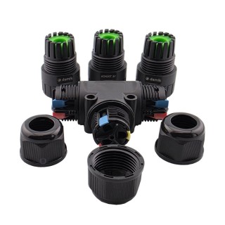 Damik KON20T 3PIN IP68 450V bezśrubowe wodoodporne złącze elektryczne mufa