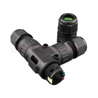 Damik KON20T 3PIN IP68 450V bezśrubowe wodoodporne złącze elektryczne mufa