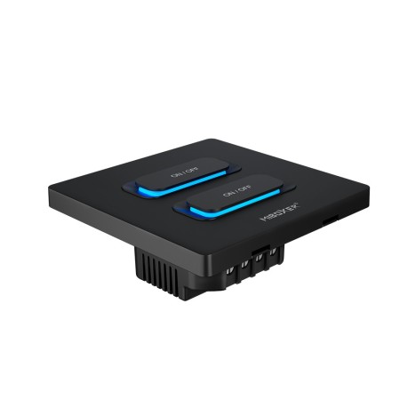 MiBoxer ESW2-B inteligentny przełącznik LED 2-GANG WiFi 2.4GHz Tuya Czarny