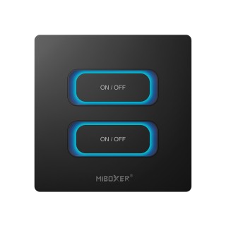 MiBoxer ESZ2-B inteligentny przełącznik LED 2-GANG Zigbee 2.4G Tuya Czarny