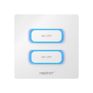 MiBoxer ESZ2-W Inteligentny przełącznik 2-GANG Zigbee 3.0 + 2.4GHz Biały
