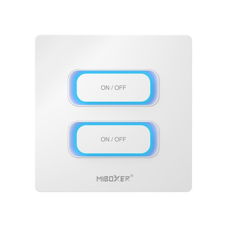 MiBoxer ESZ2-W Inteligentny przełącznik 2-GANG Zigbee 3.0 + 2.4GHz Biały
