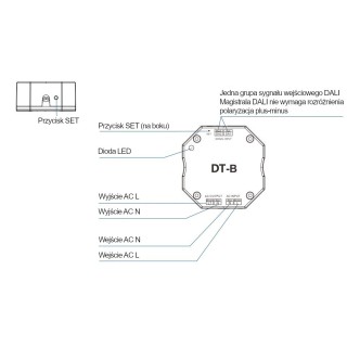 SkyDance DT-B Sterownik Triakowy ściemniacz DALI 100-240VAC 150–360W (DT4)