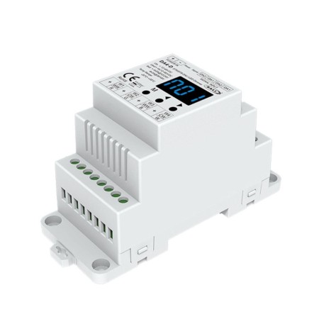 SkyDance DA4-D 4-kanałowy dimmer DALI CV 12–48V DC (DIN Rail, DT6 / DT8)
